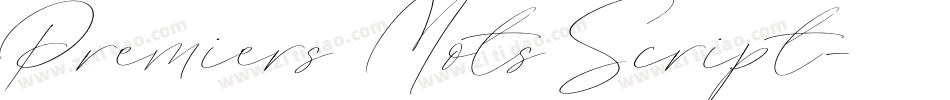 Premiers Mots Script字体转换